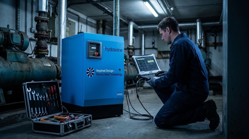 Emergency compressor replacement carried out by Airmech for The White Company